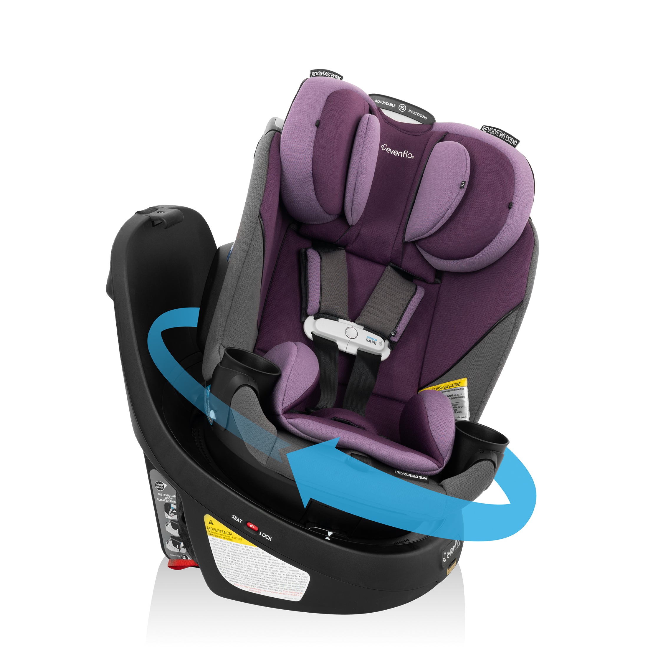Revolve360 Slim 2-in-1 Rotating Car Seat with SensorSafe
