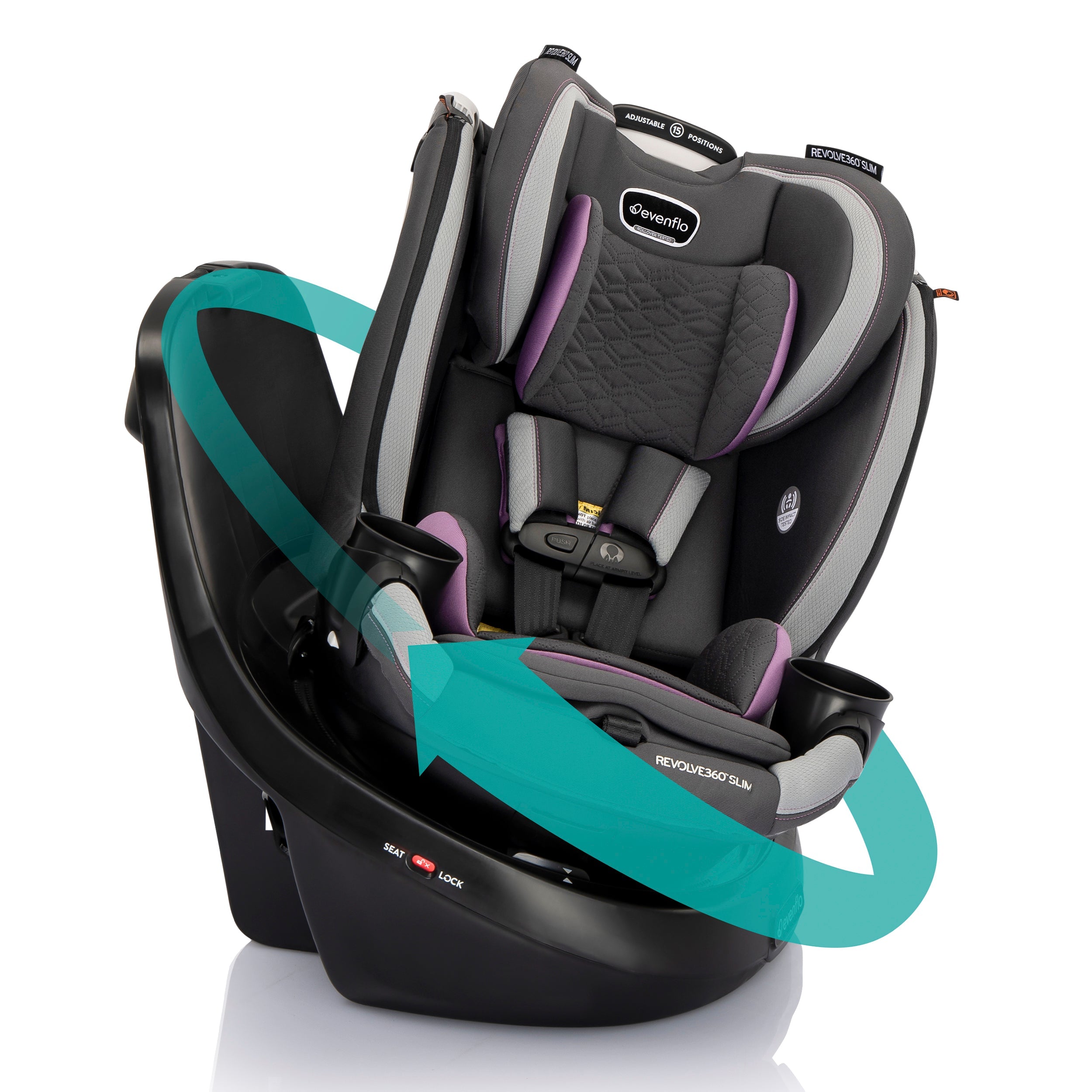 Revolve360 Slim 2-in-1 Rotating Car Seat with Quick Clean Cover