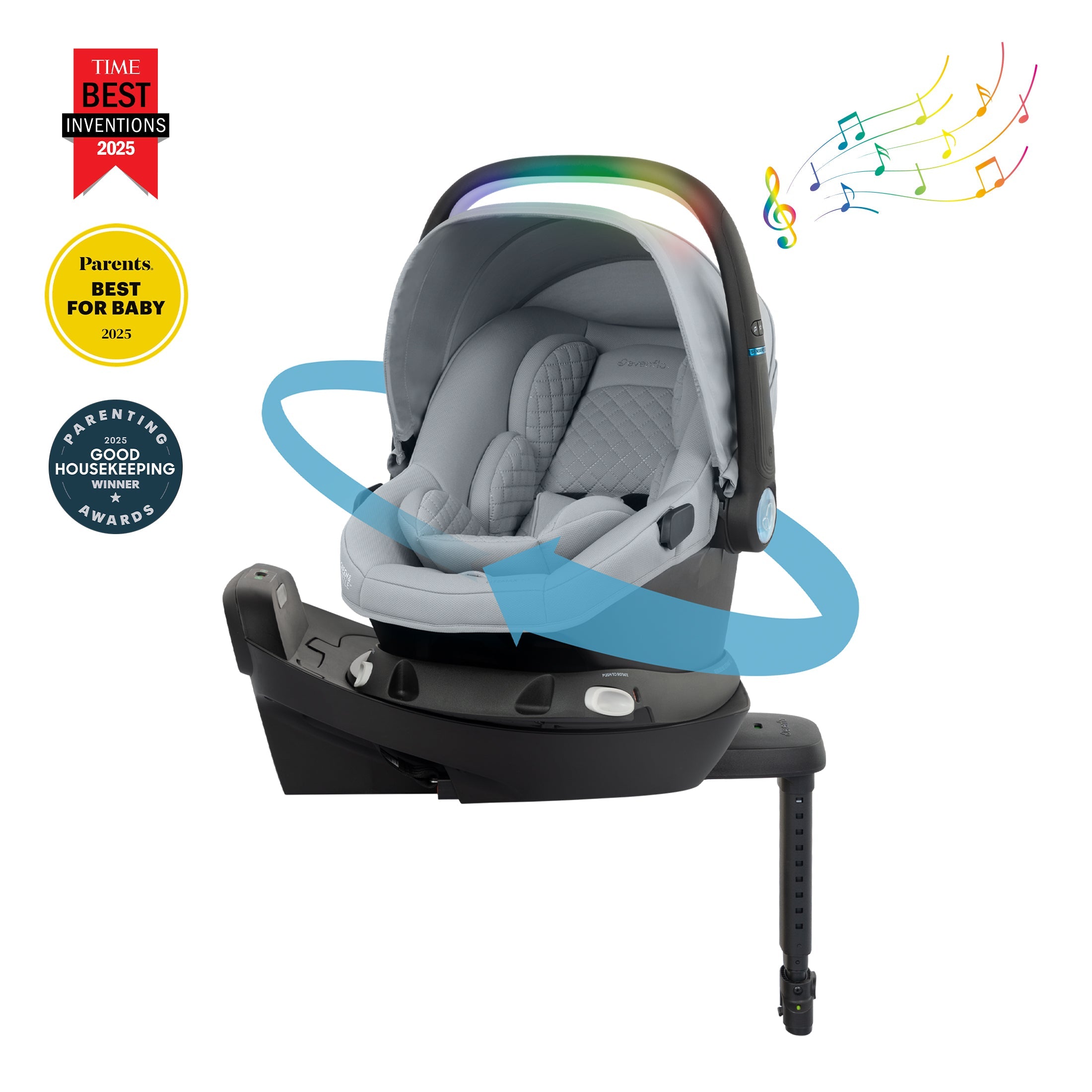 Revolve180 LiteMax NXT Rotating Infant Car Seat with SensorySoothe & Accessory Load Leg