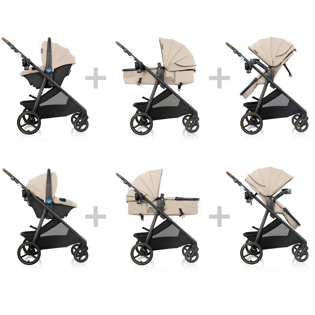 Build your own custom Travel System! Shyft Intuiti+ Travertine & Revolve180 Litemax NXT w/ SensorySoothe