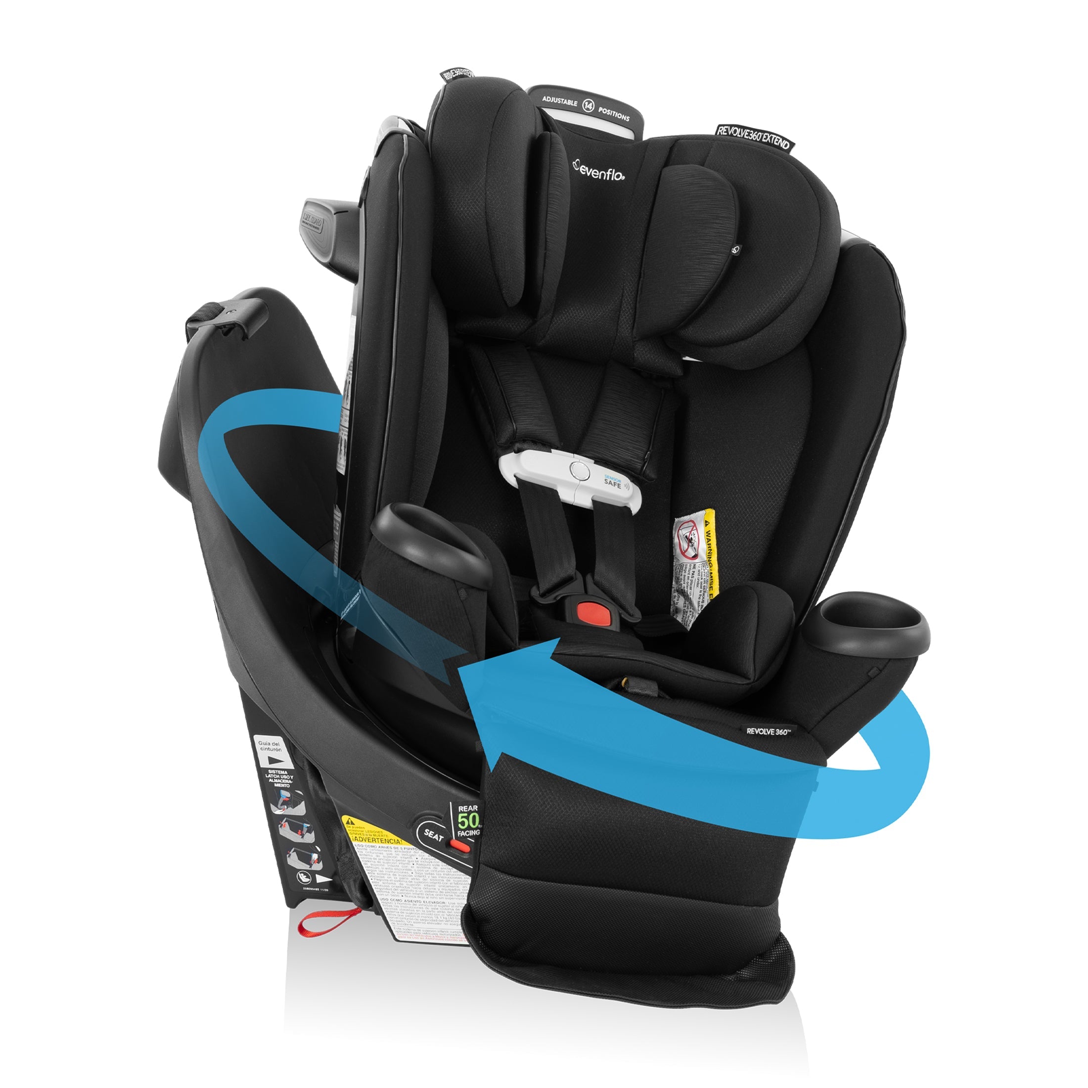 Revolve360 Extend All-in-One Rotating Car Seat with SensorSafe