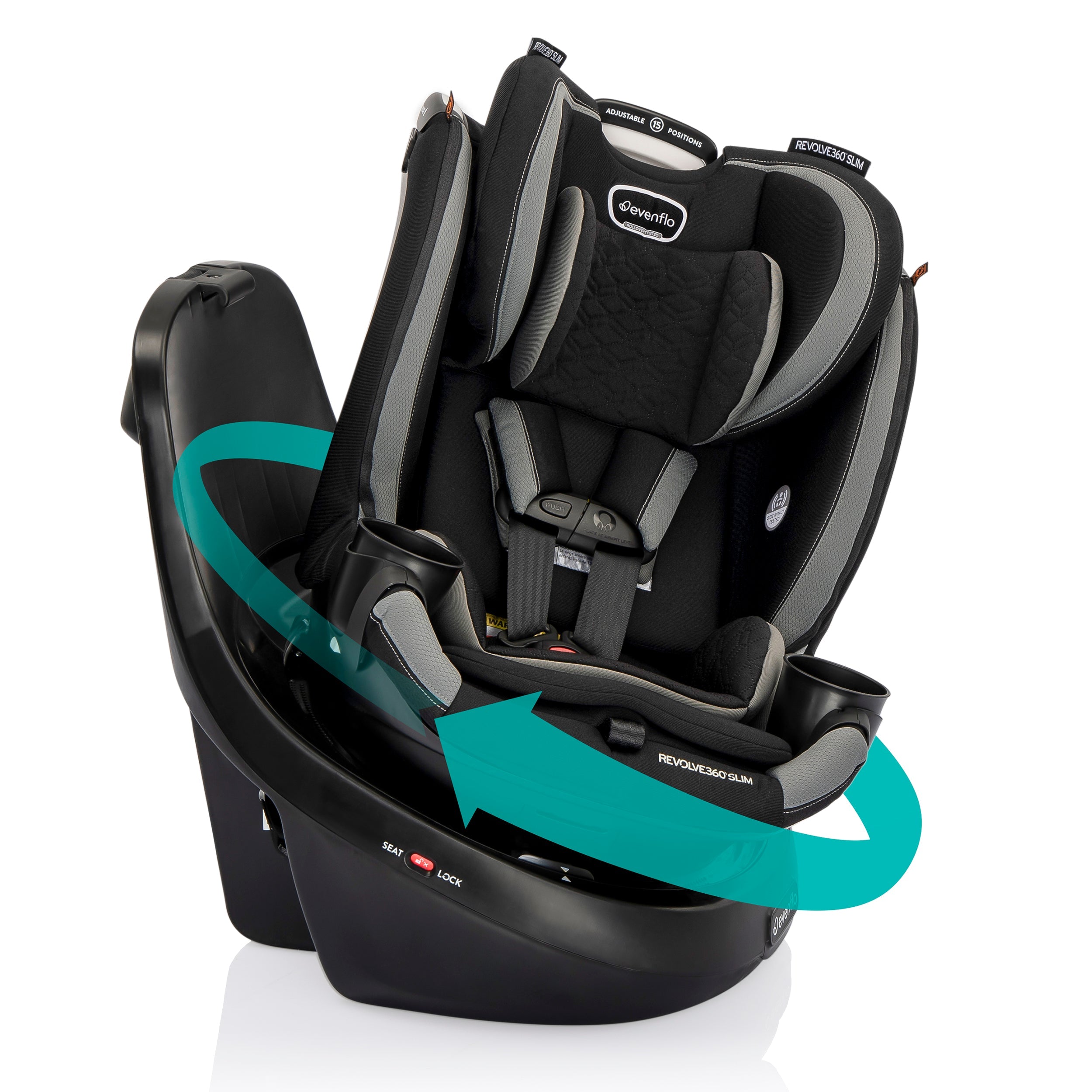 Revolve360 Slim 2-in-1 Rotating Car Seat with Quick Clean Cover