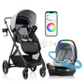Shyft Intuiti+ Travel System featuring Revolve180 LiteMax™ NXT Rotating Infant Car Seat with SensorySoothe