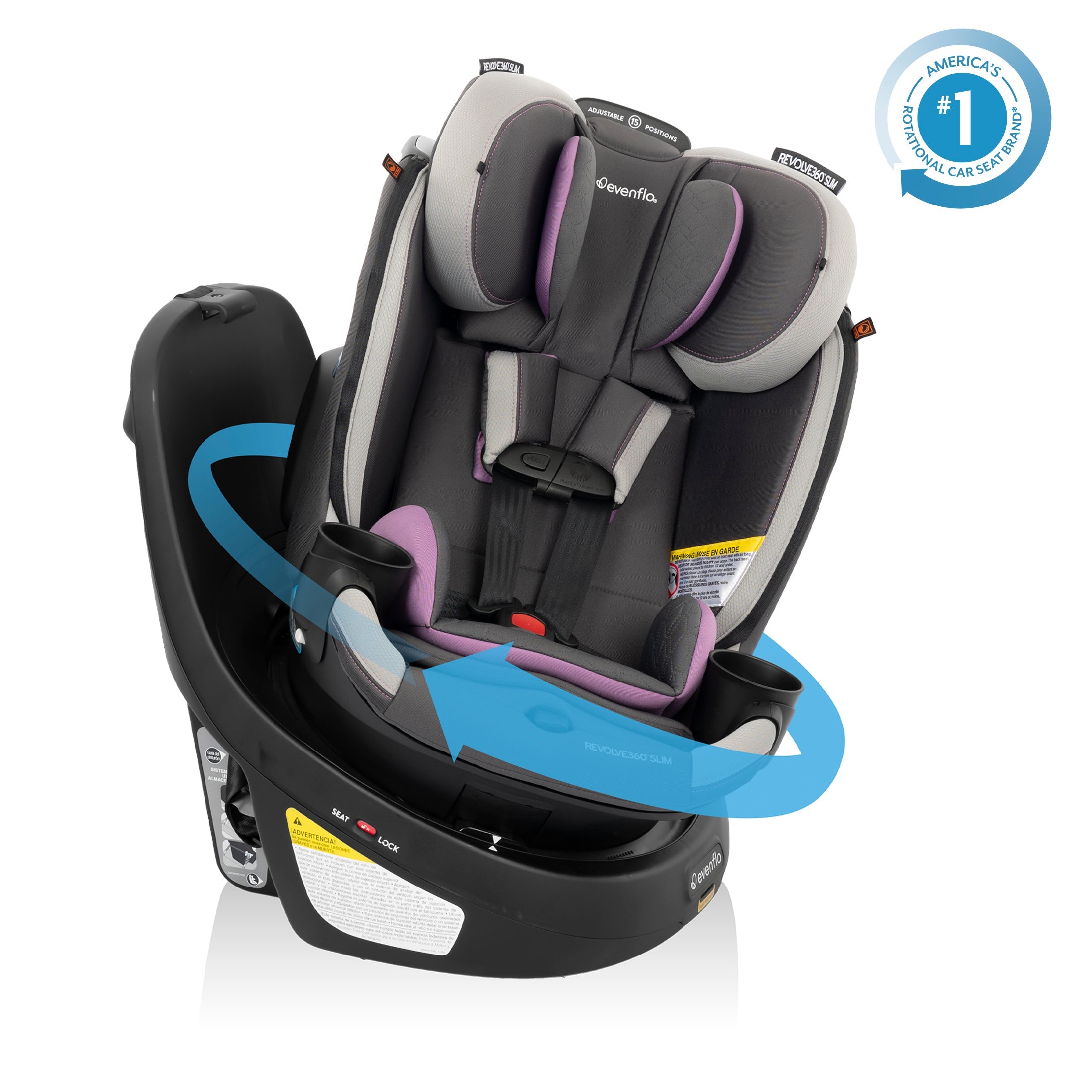 Revolve360 Slim 2-in-1 Rotating Car Seat with Quick Clean Cover