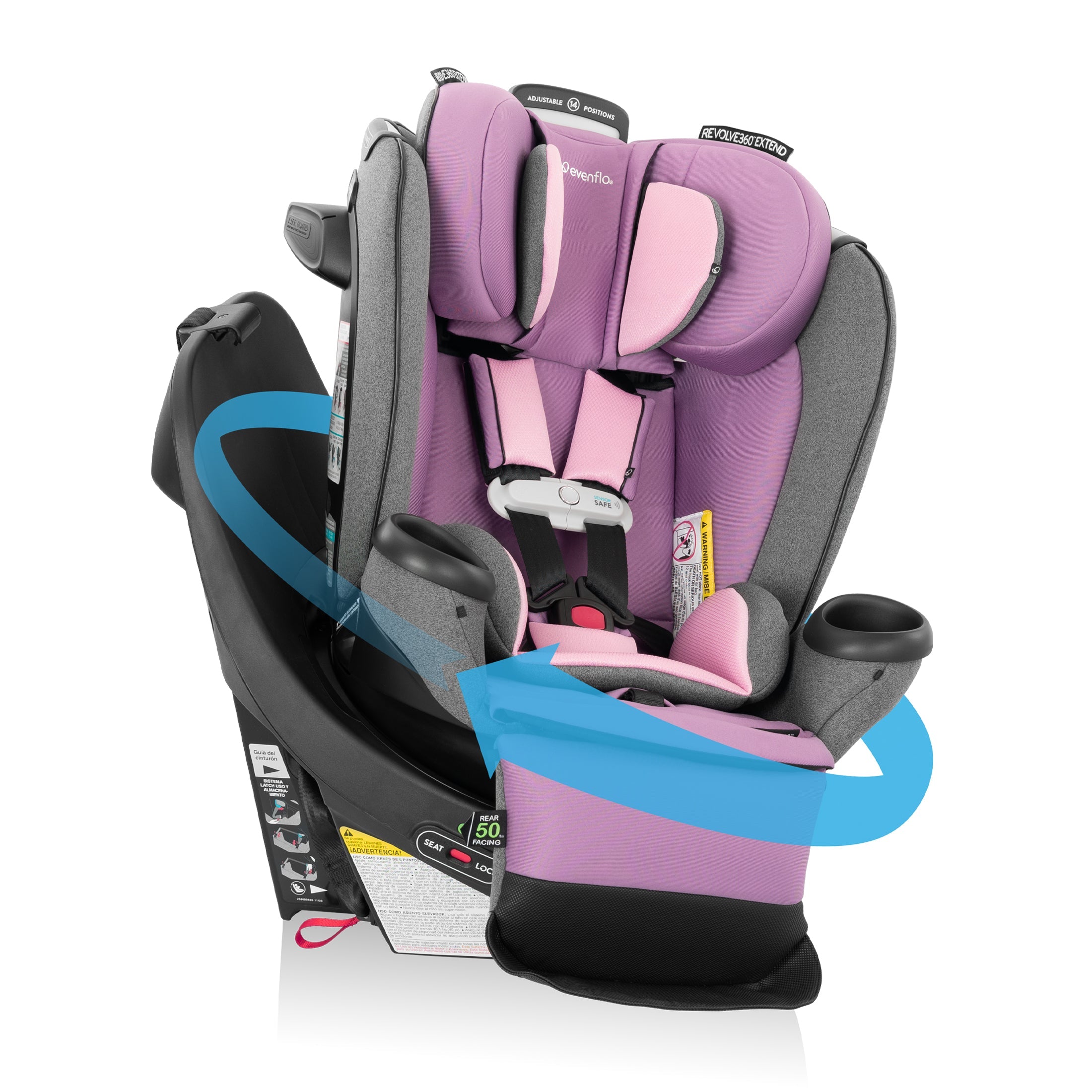 Revolve360 Extend All-in-One Rotating Car Seat with SensorSafe
