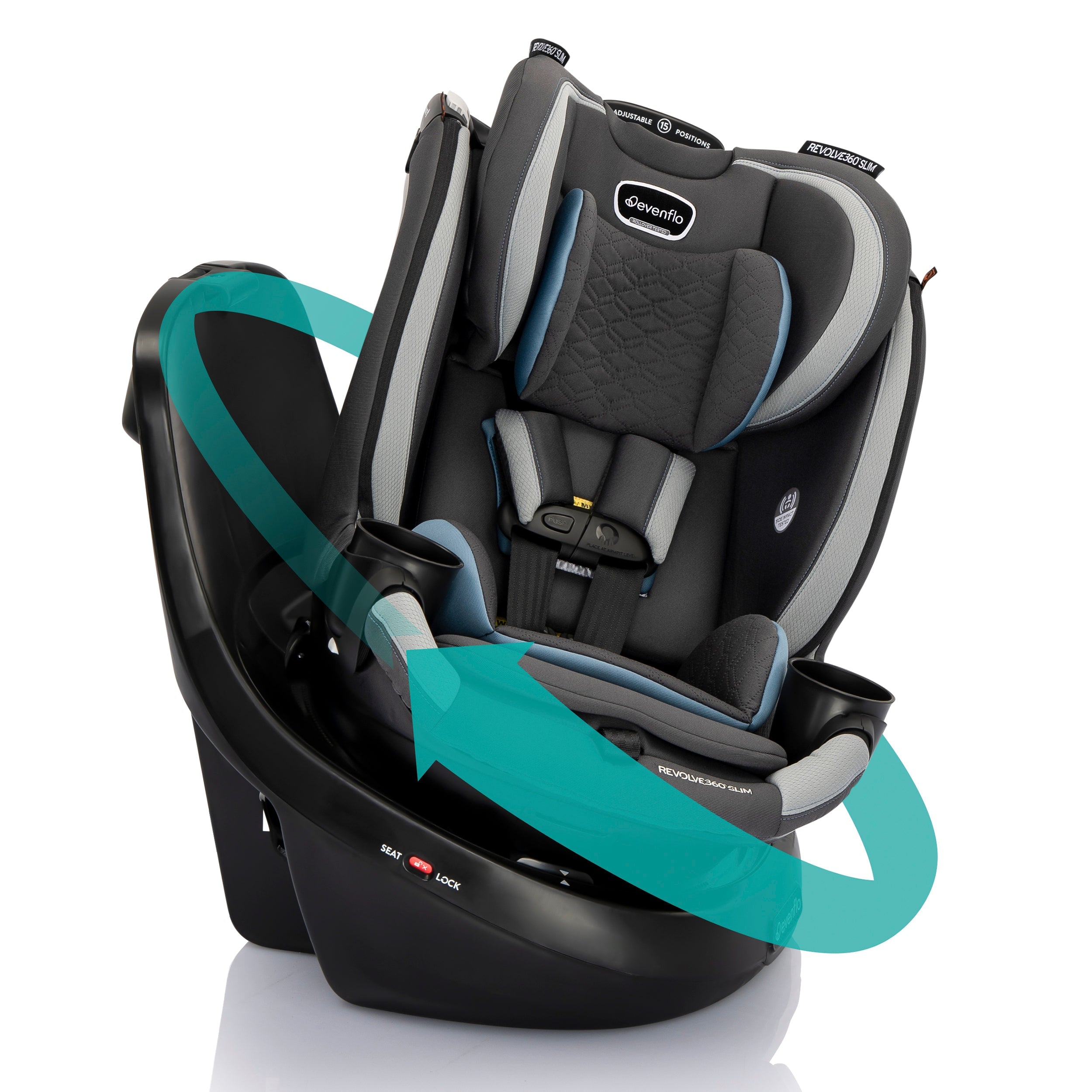 Revolve360 Slim 2-in-1 Rotating Car Seat with Quick Clean Cover