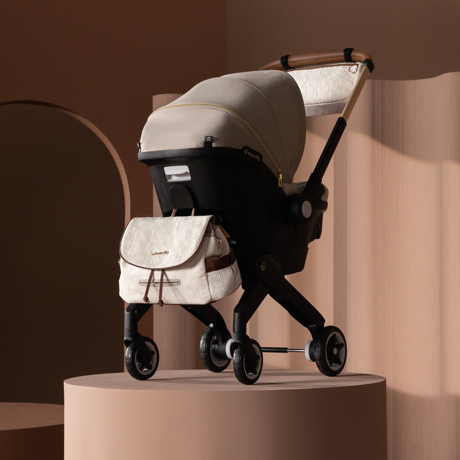 Limited Edition Shyft™ DualRide™ Infant Car Seat + Stroller Combo with Green & Gentle™ Fabric