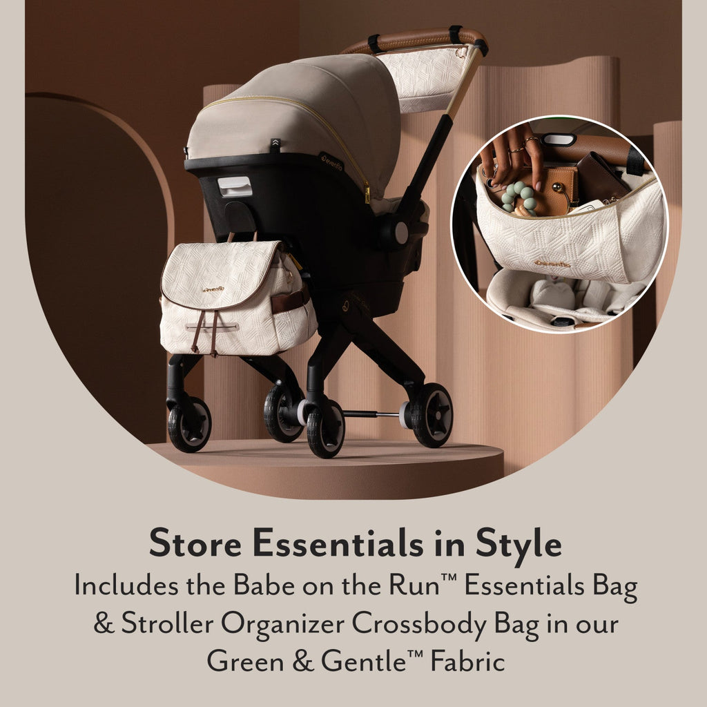 Limited Edition Shyft™ DualRide™ Infant Car Seat + Stroller Combo with Green & Gentle™ Fabric