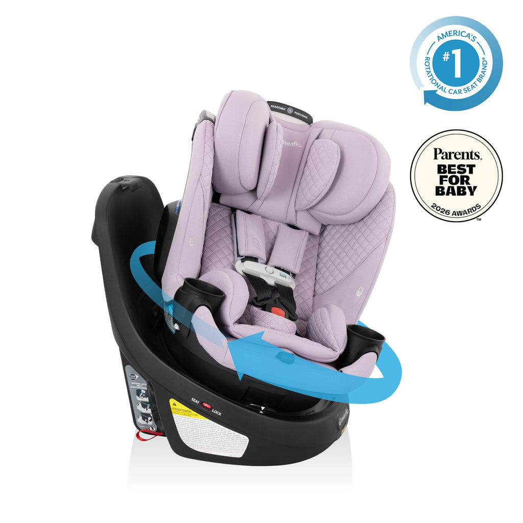 Revolve360 Slim 2-in-1 Rotating Car Seat with Green & Gentle Fabric